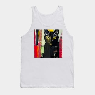 Funky Black Cat Tank Top